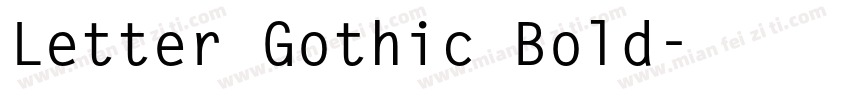 Letter Gothic Bold字体转换
